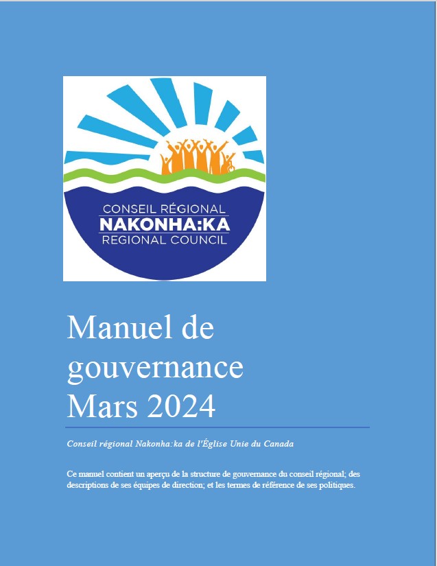 couverture du manuel de gouvernance - mars 2024