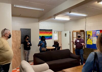 Director David Hawkins offers guests a tour of the West-Island LGBTQ2+ Centre