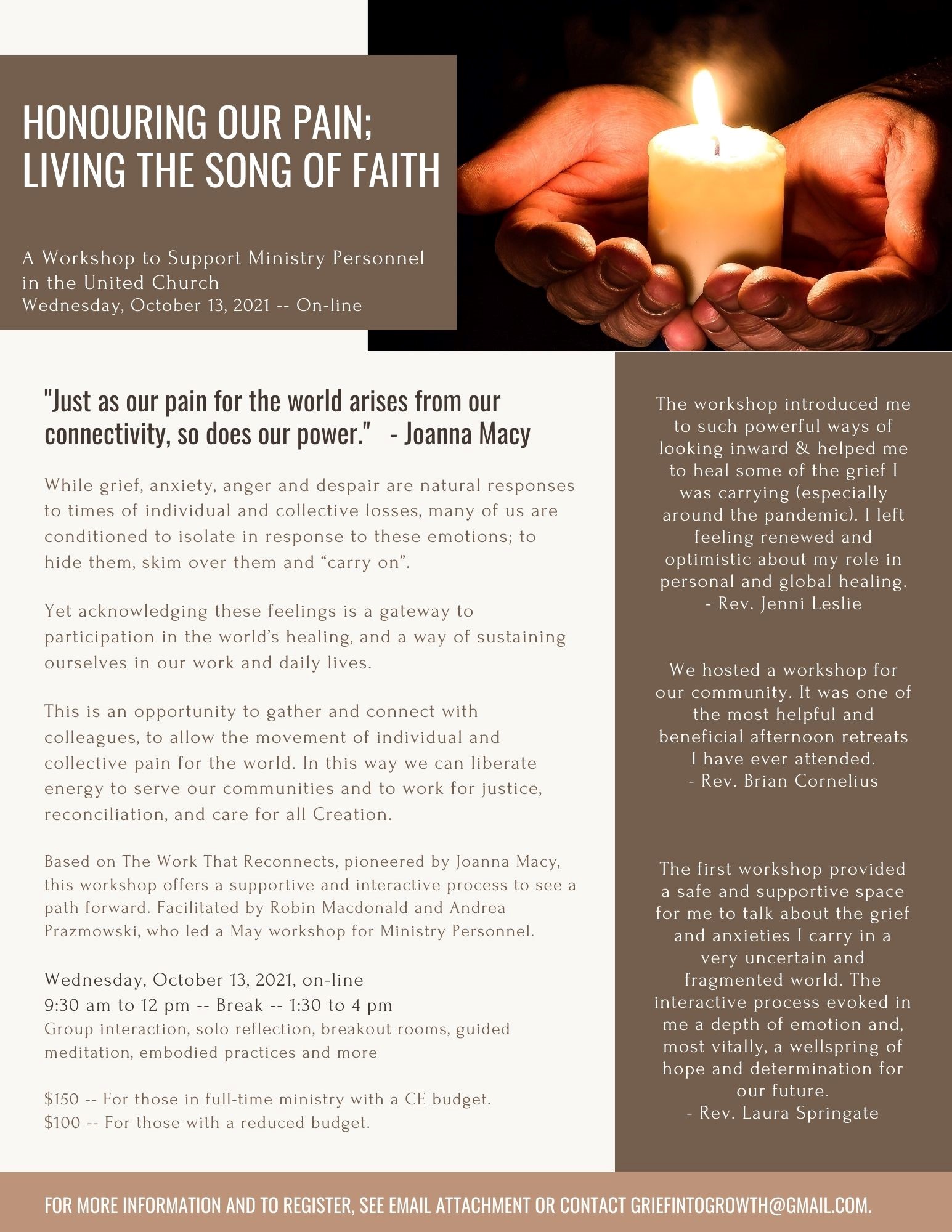 Honouring Our Pain: Living the Song of Faith poster