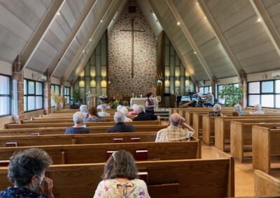 A group of 50 people gathered for this unique afternoon service of sharing, singing, and sundaes at Mount Bruno United Church. This combined worship celebration was an important step in the building of the South Shore and Valleys cluster.