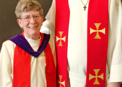 Phyllis with Ryan Fea - 55th anniversary of ordination 2019